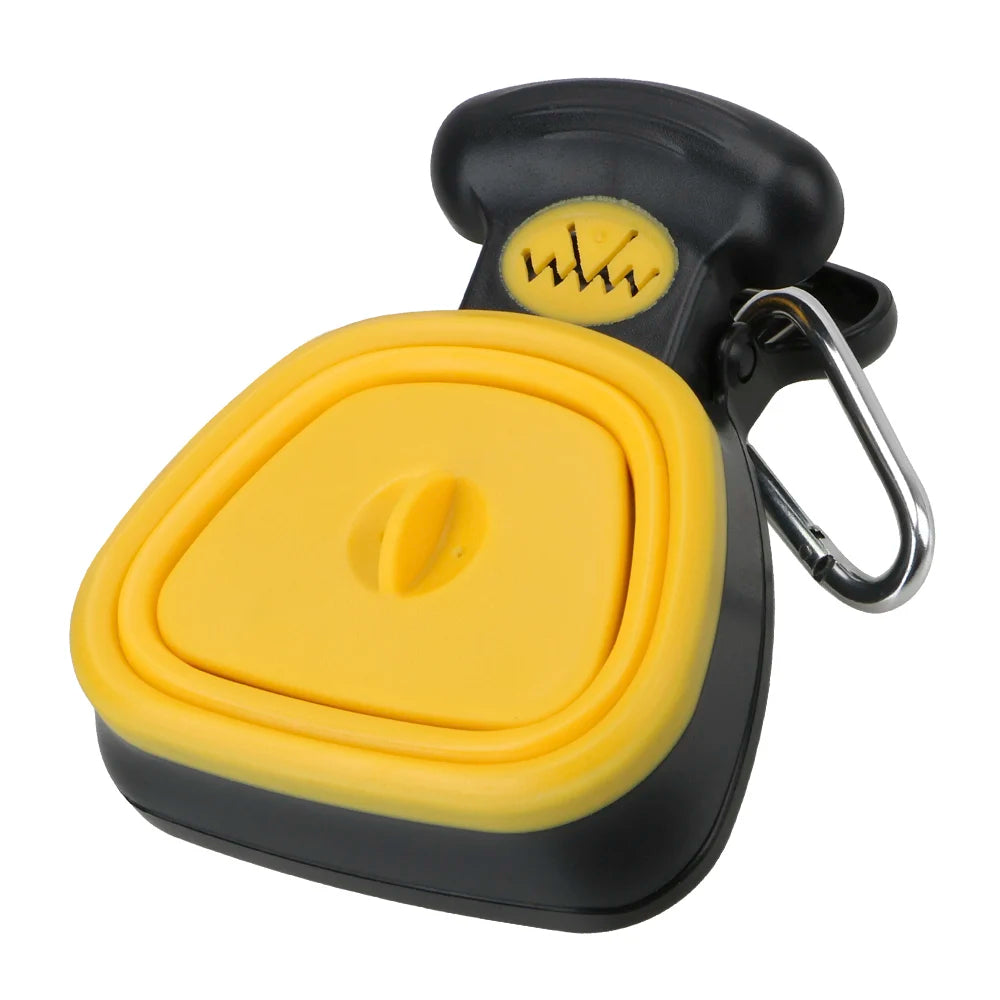 Portable Pet Poop Bag Dispenser + Scoop – Includes 1 Roll of Decomposable Bags (Outdoor Waste Cleaner)
