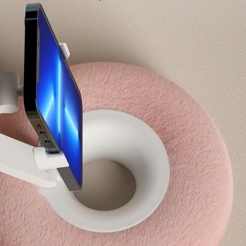360° Foldable Pillow Phone & Tablet Holder – Lazy Stand for iPhone, Samsung, Xiaomi & More