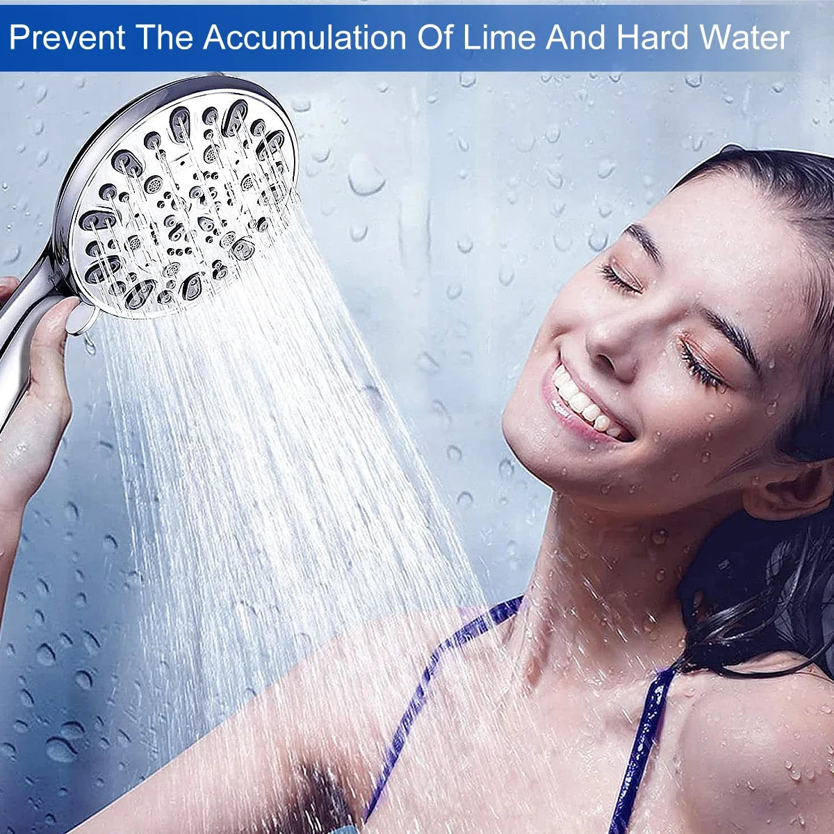 5-Mode Adjustable High Pressure Shower Head with Hose & Arm