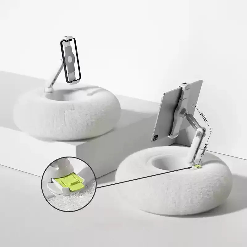 360° Foldable Pillow Phone & Tablet Holder – Lazy Stand for iPhone, Samsung, Xiaomi & More