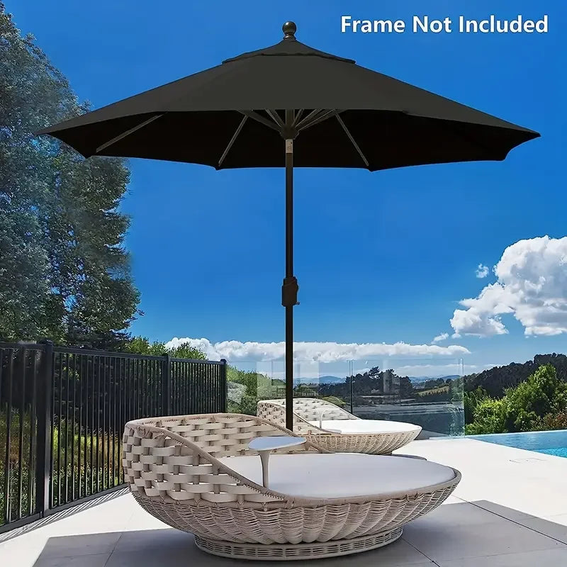 Outdoor Patio Umbrella Replacement Canopy – UV & Water Resistant for Pool, Garden, or Backyard