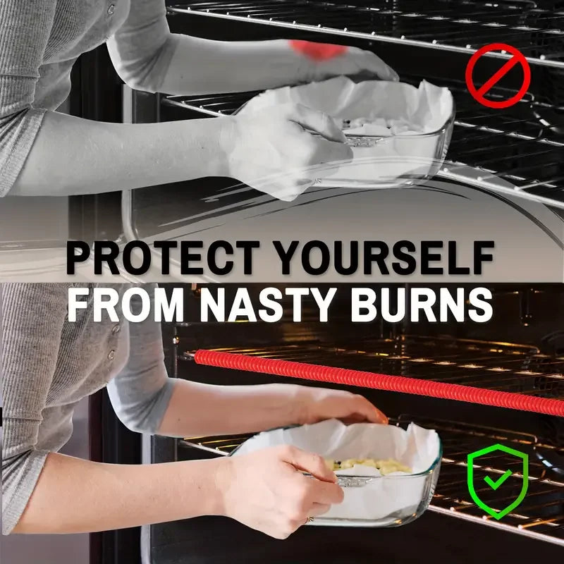 Heat-Resistant Silicone Oven Rack Shields – 14” Anti-Burn Protective Strip (1-Pack)
