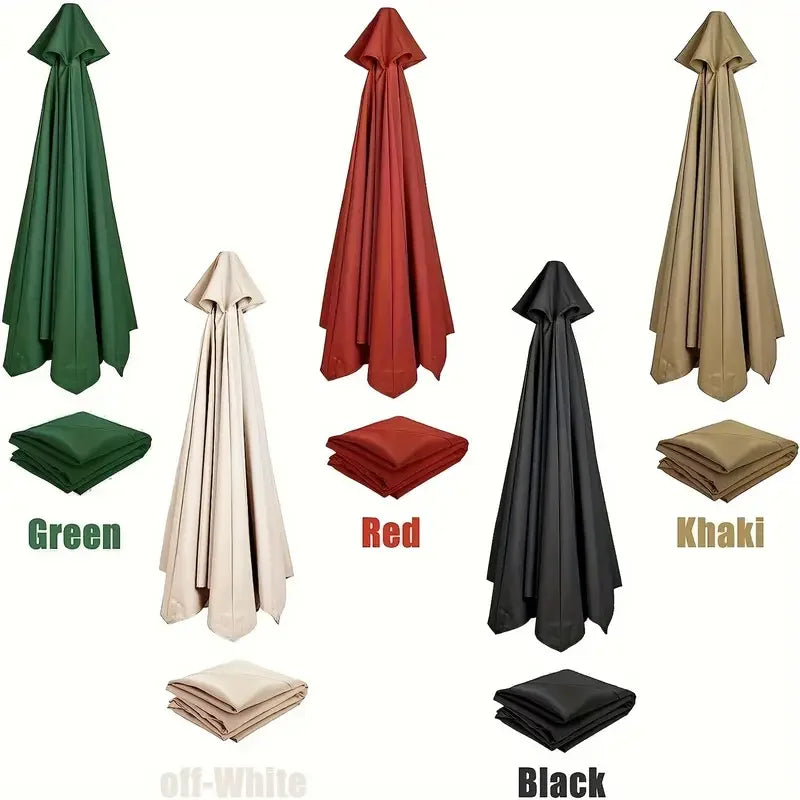 Outdoor Patio Umbrella Replacement Canopy – UV & Water Resistant for Pool, Garden, or Backyard