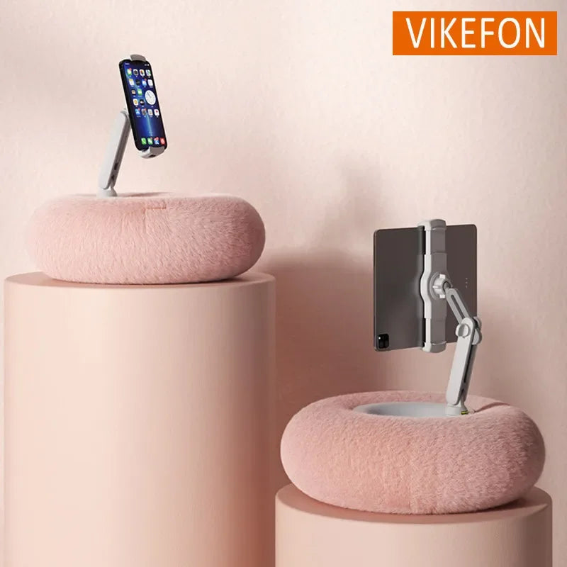 360° Foldable Pillow Phone & Tablet Holder – Lazy Stand for iPhone, Samsung, Xiaomi & More