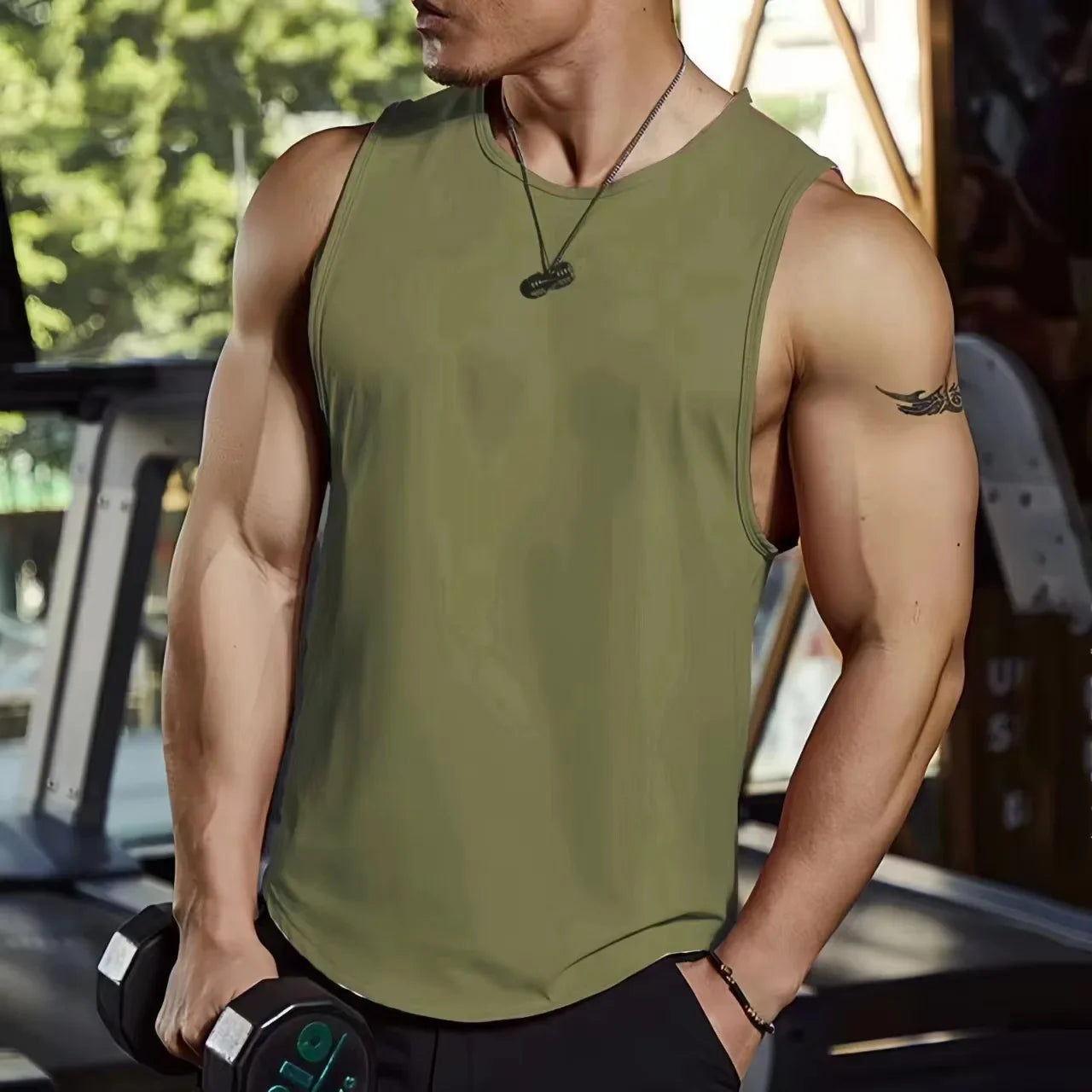 2025 Men's Gym Clothing Summer Fitness Tank Top Men Jogging Bodybuilding Sleeveless Shirt Breathable O-Neck Casual Muscle Vest