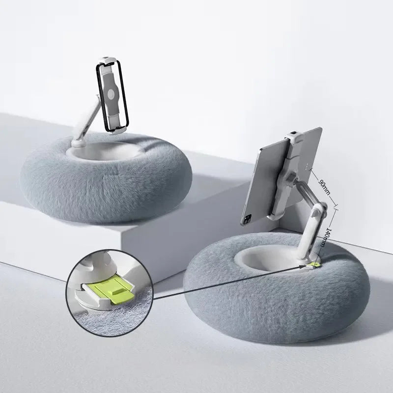 360° Foldable Pillow Phone & Tablet Holder – Lazy Stand for iPhone, Samsung, Xiaomi & More