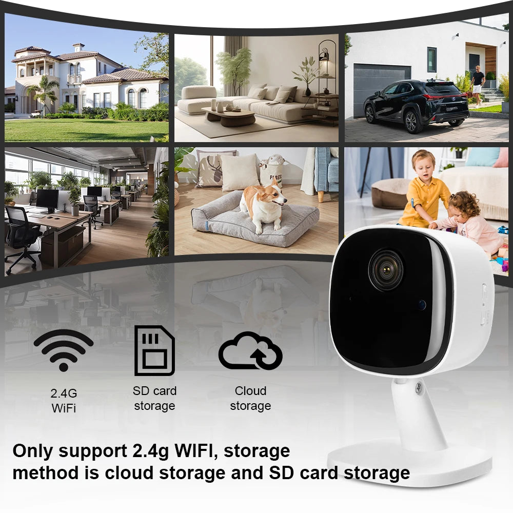 4K Wireless Security Camera – Full-Color Night Vision, Motion Detection & 2-Way Audio for Indoor/Outdoor Use