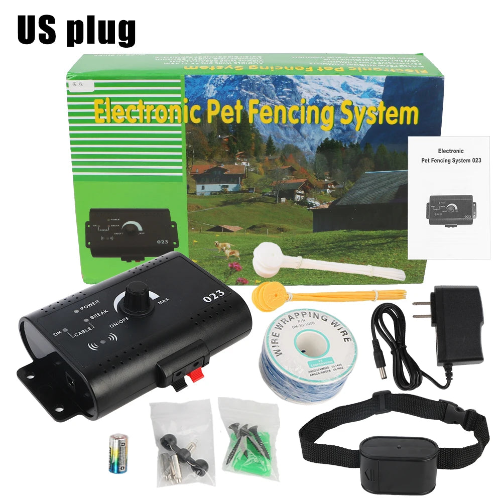Electronic Pet Fence System – Wireless Containment & Training Collar for Dogs (Waterproof & Adjustable)