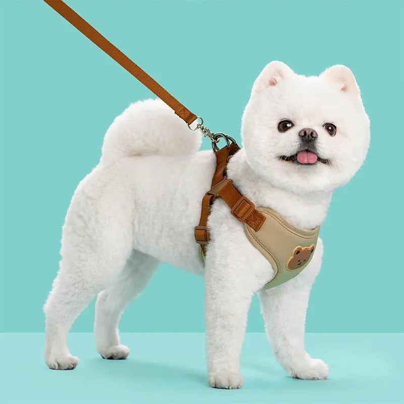 Breathable Dog Harness & Leash Set – Adjustable Vest for Small & Medium Dogs (XS–XL)