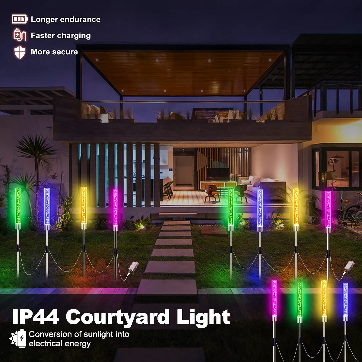 4-Pack Solar Garden Lights – Waterproof Outdoor LED Landscape Lamps for Pathways, Yards & Events