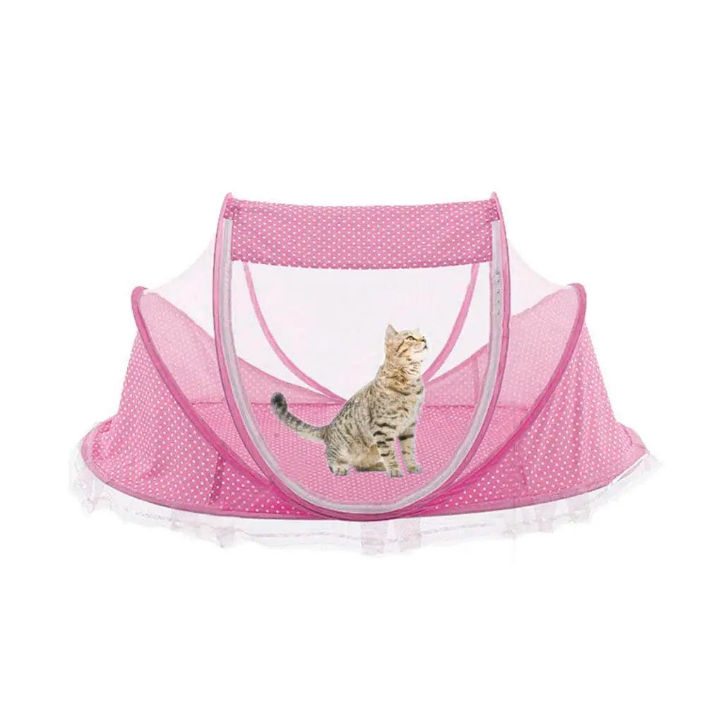 Portable Pet Tent – Foldable Indoor/Outdoor Playpen with Pillow for Cats, Kittens & Small Dogs