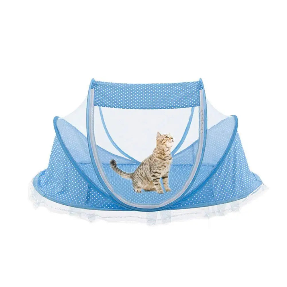 Portable Pet Tent – Foldable Indoor/Outdoor Playpen with Pillow for Cats, Kittens & Small Dogs