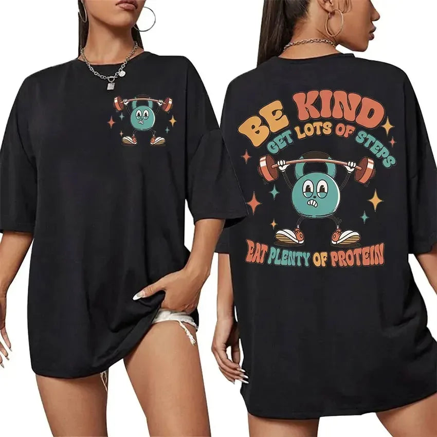 Muscle Mommy Gym Funny Graphic TShirt Women's Aesthetic Fashion Short Sleeve T-shirts Casual 100% Cotton Oversized Sport T-shirt