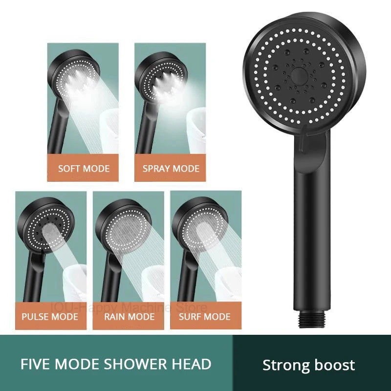 5-Mode High-Pressure Water-Saving Shower Head