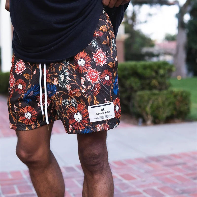2025 NEW gyms Shorts Men fitness shorts beach pants basketball training pants street trend sweatpants mesh breathable Men shorts