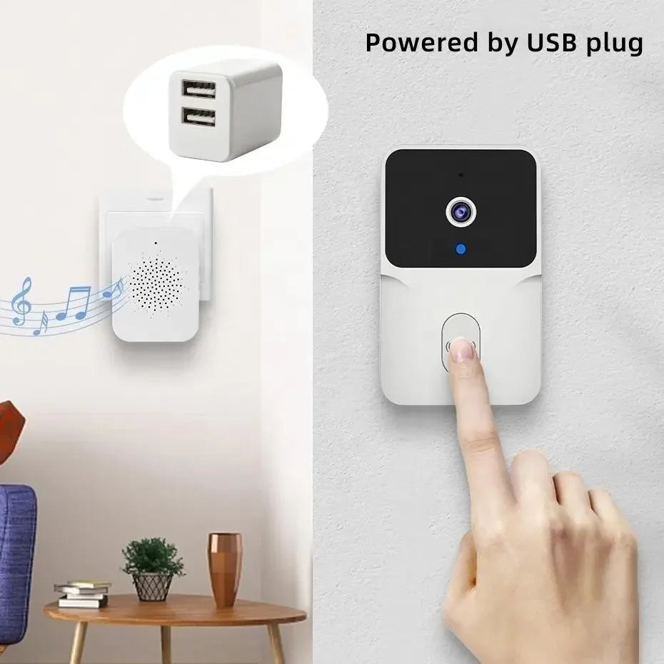 Tuya Smart WiFi Video Doorbell – Wireless HD Camera with Night Vision & 2-Way Audio