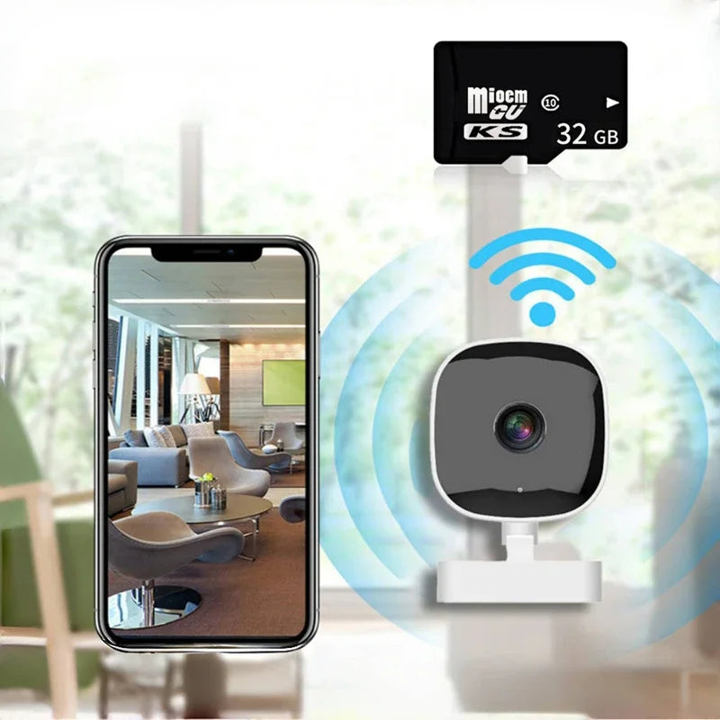 Wireless Mini WiFi Security Camera – HD Video Recorder with Remote Monitoring & Storage Options
