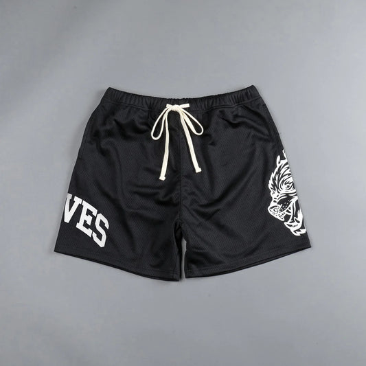 Men Fitness Bodybuilding Shorts Man Summer Gyms Workout Male Breathable Mesh Quick-drying Sportswear Jogger Beach Short Pants