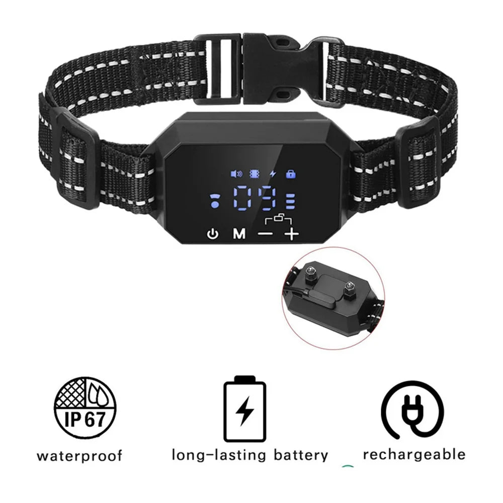 GPS Wireless Dog Fence Collar – Rechargeable with Shock, Vibration & Beep Modes