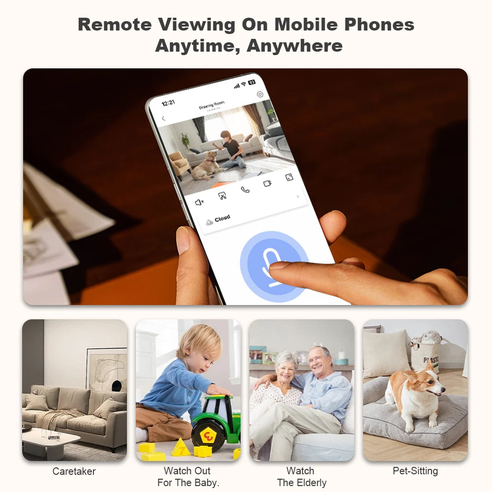 4K Wireless Security Camera – Full-Color Night Vision, Motion Detection & 2-Way Audio for Indoor/Outdoor Use