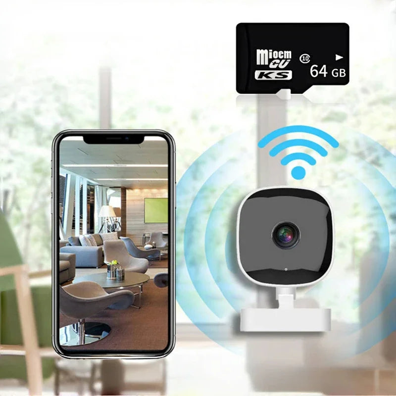 Wireless Mini WiFi Security Camera – HD Video Recorder with Remote Monitoring & Storage Options