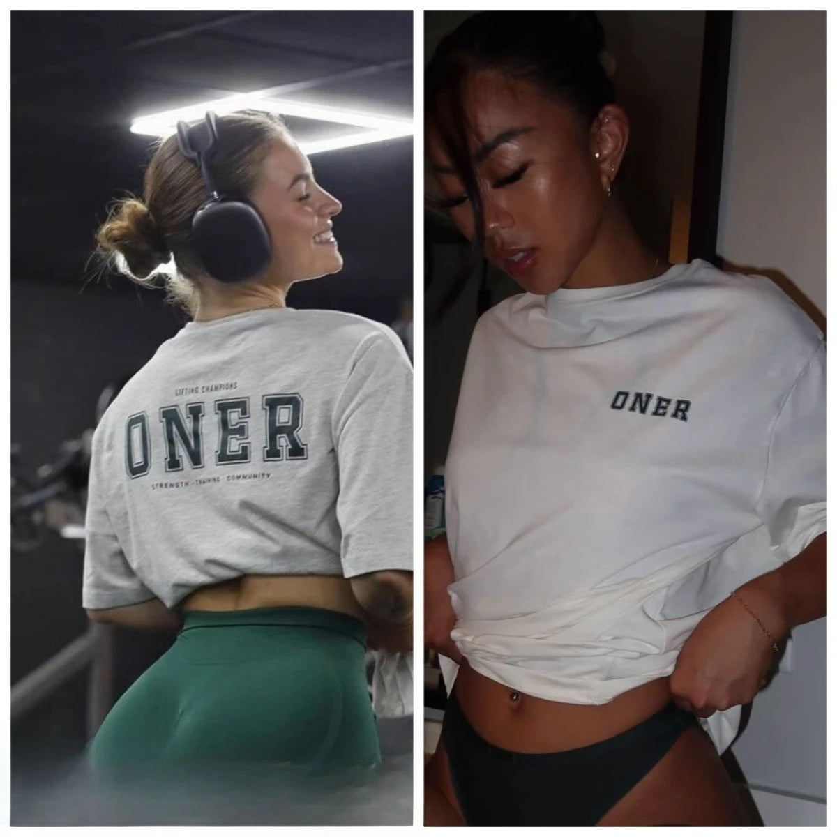 2025 Pure cotton printed new round neck retro college style loose all-cotton fitness sport short-sleeved shirt for women