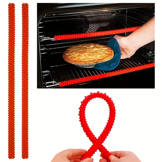 Heat-Resistant Silicone Oven Rack Shields – 14” Anti-Burn Protective Strip (1-Pack)