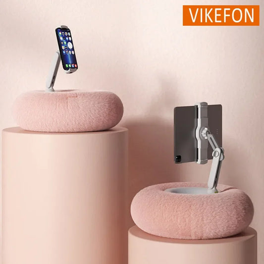 360° Foldable Pillow Phone & Tablet Holder – Lazy Stand for iPhone, Samsung, Xiaomi & More