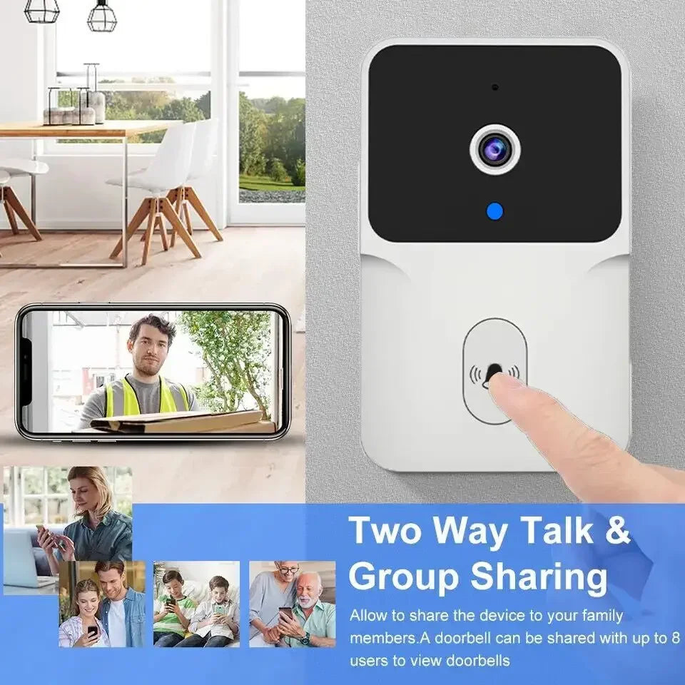 Tuya Smart WiFi Video Doorbell – Wireless HD Camera with Night Vision & 2-Way Audio