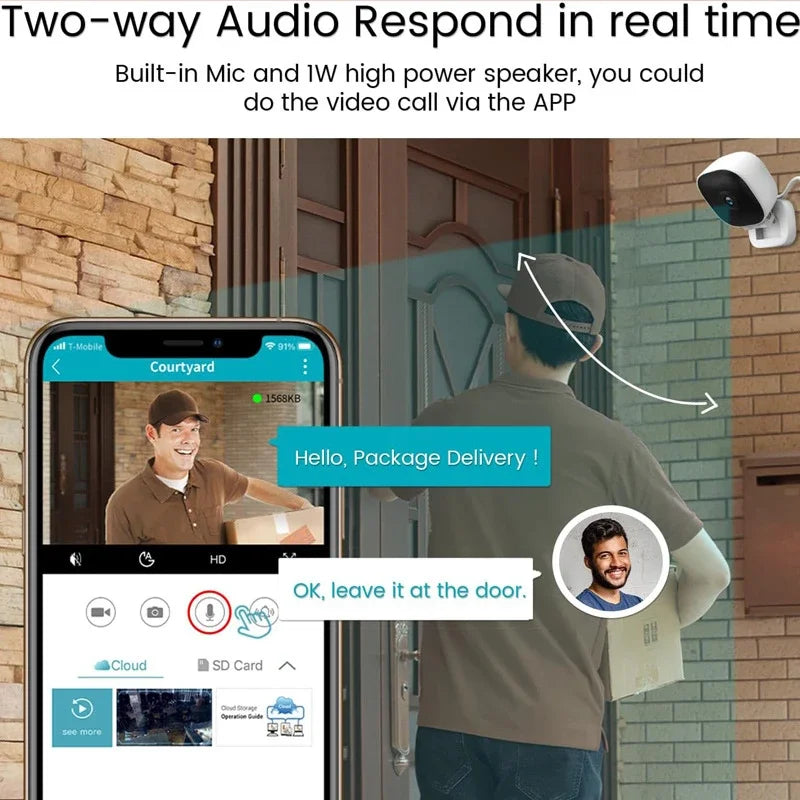 Wireless Mini WiFi Security Camera – HD Video Recorder with Remote Monitoring & Storage Options