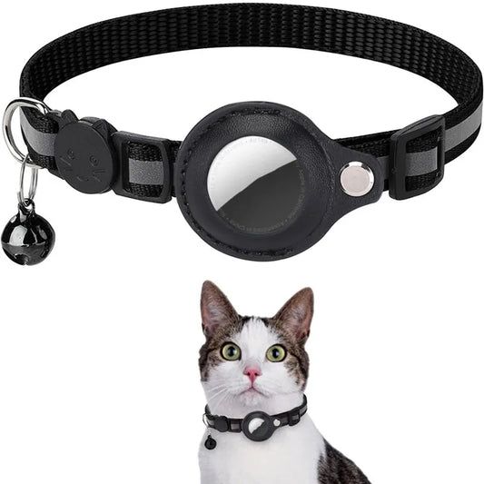 Reflective AirTag Collar for Dogs & Cats – Anti-Lost Nylon Tracker Case (Fits Apple AirTag)