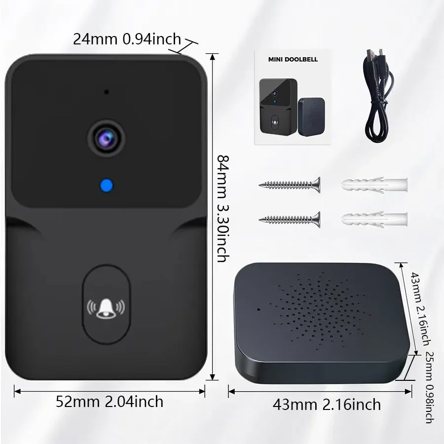 Tuya Smart WiFi Video Doorbell – Wireless HD Camera with Night Vision & 2-Way Audio