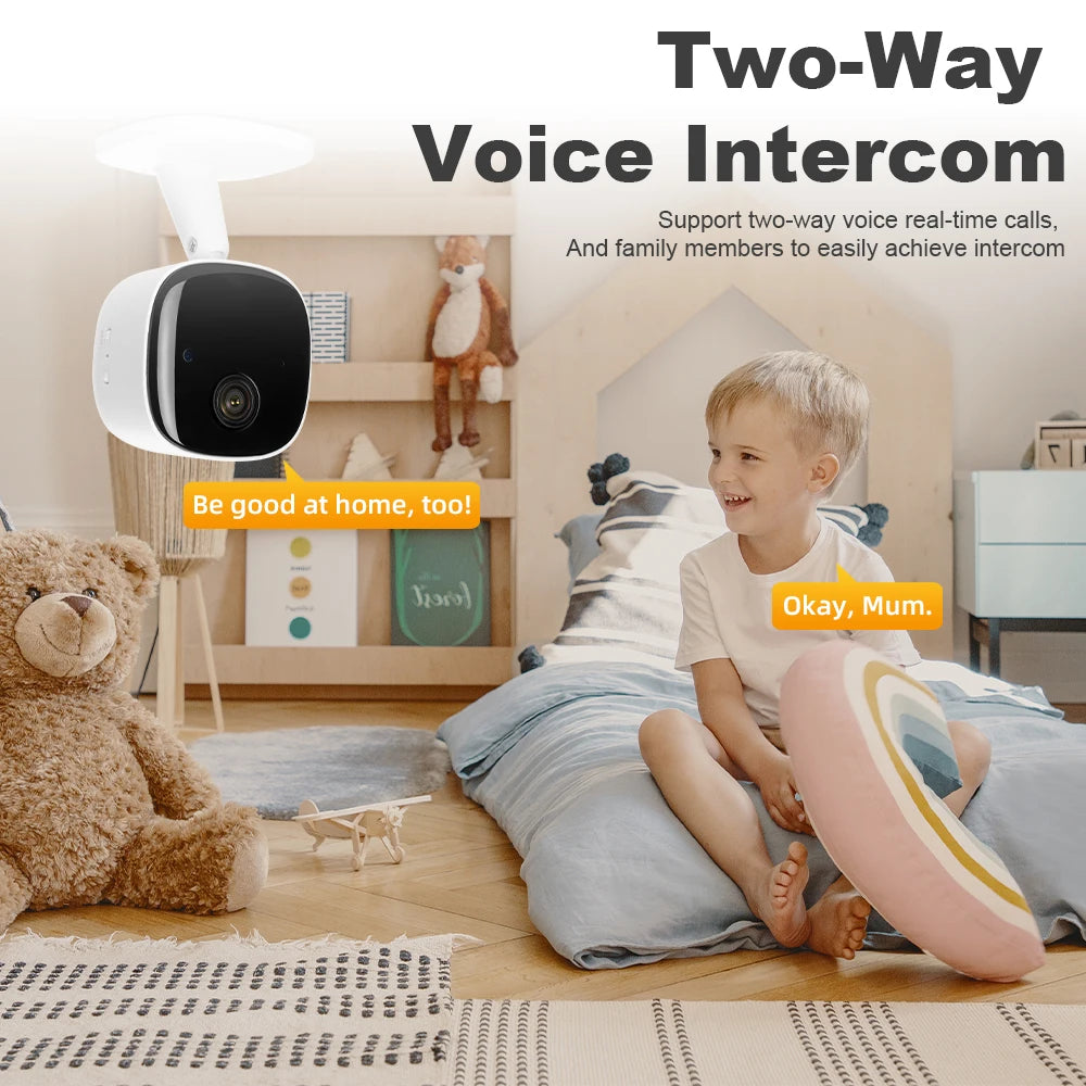 4K Wireless Security Camera – Full-Color Night Vision, Motion Detection & 2-Way Audio for Indoor/Outdoor Use
