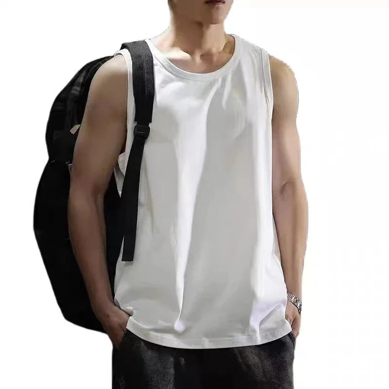 2025 Men's Gym Clothing Summer Fitness Tank Top Men Jogging Bodybuilding Sleeveless Shirt Breathable O-Neck Casual Muscle Vest